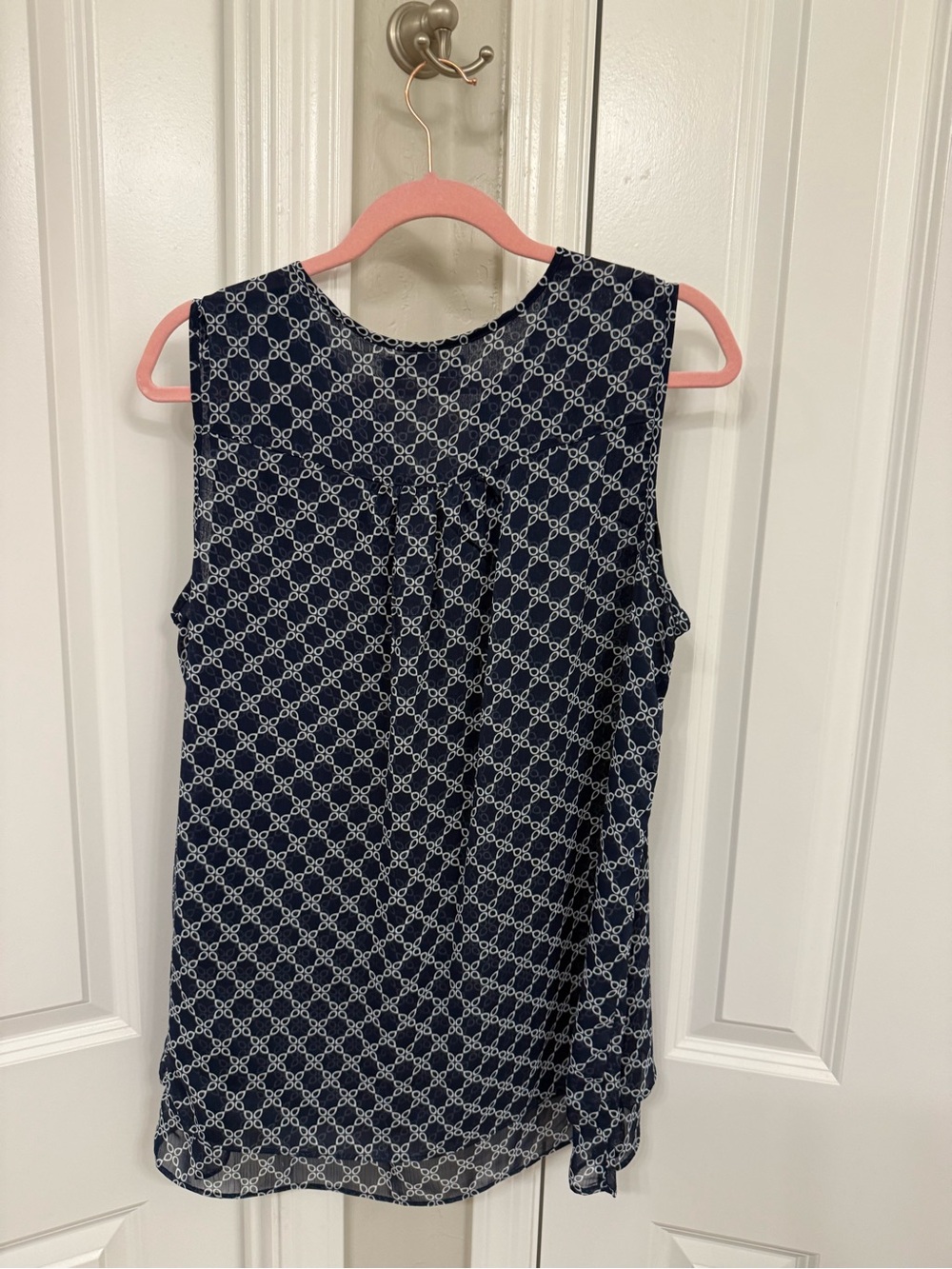 Navy Geometric Print Sleeveless Camisole